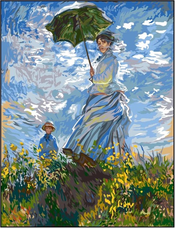 Margot De Paris "Η γυναίκα με την ομπρέλα" (La femme a l'ombrelle - Monet) 0.60 * 0.80