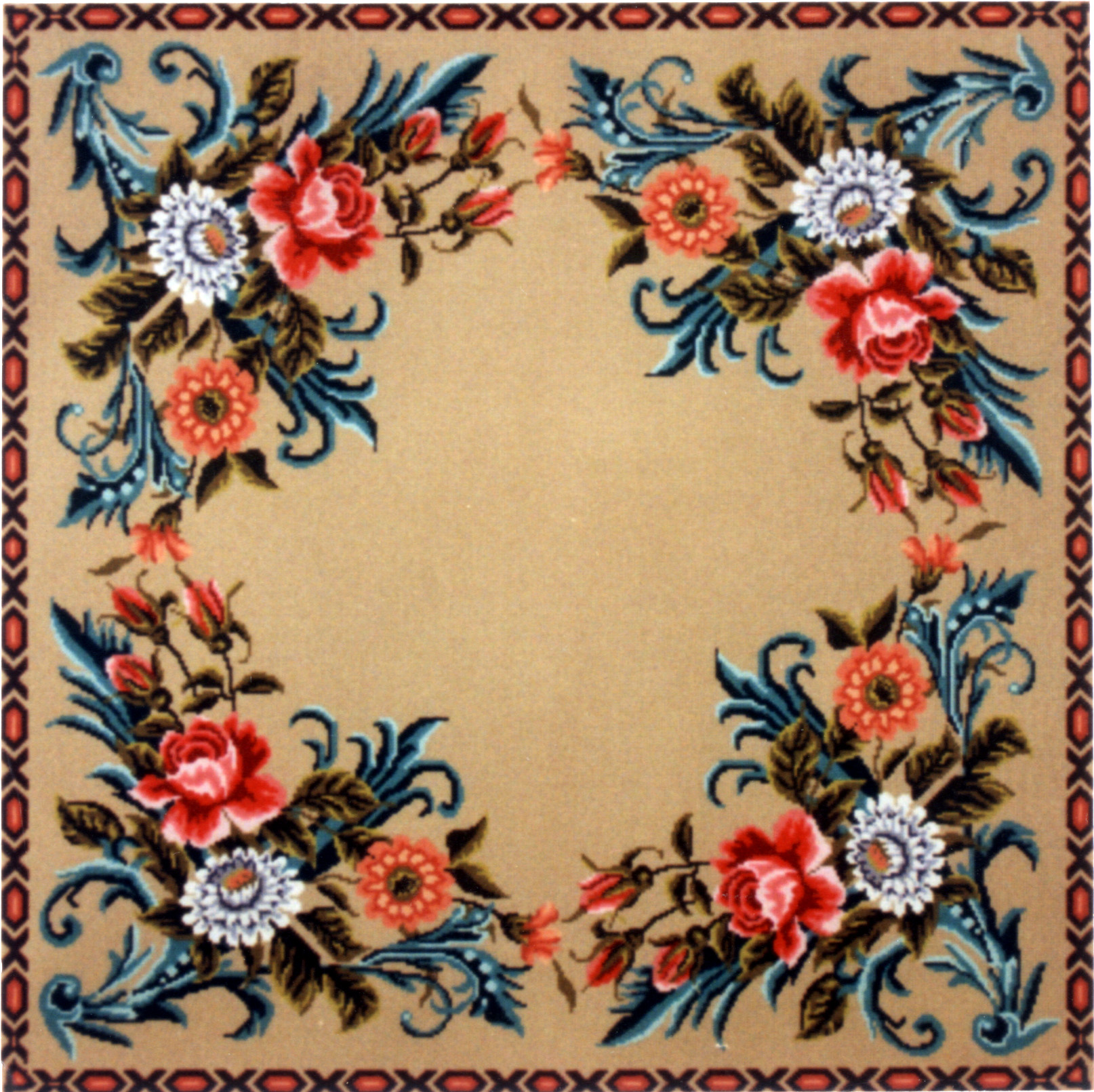 03.32 Κέντημα Gobelin καρέ 1.00 * 1.00 - Εικόνα 1