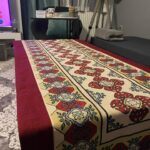 Μετρητό κέντημα φύλλα λοτού σε διάσταση 0.50 * 1.65m