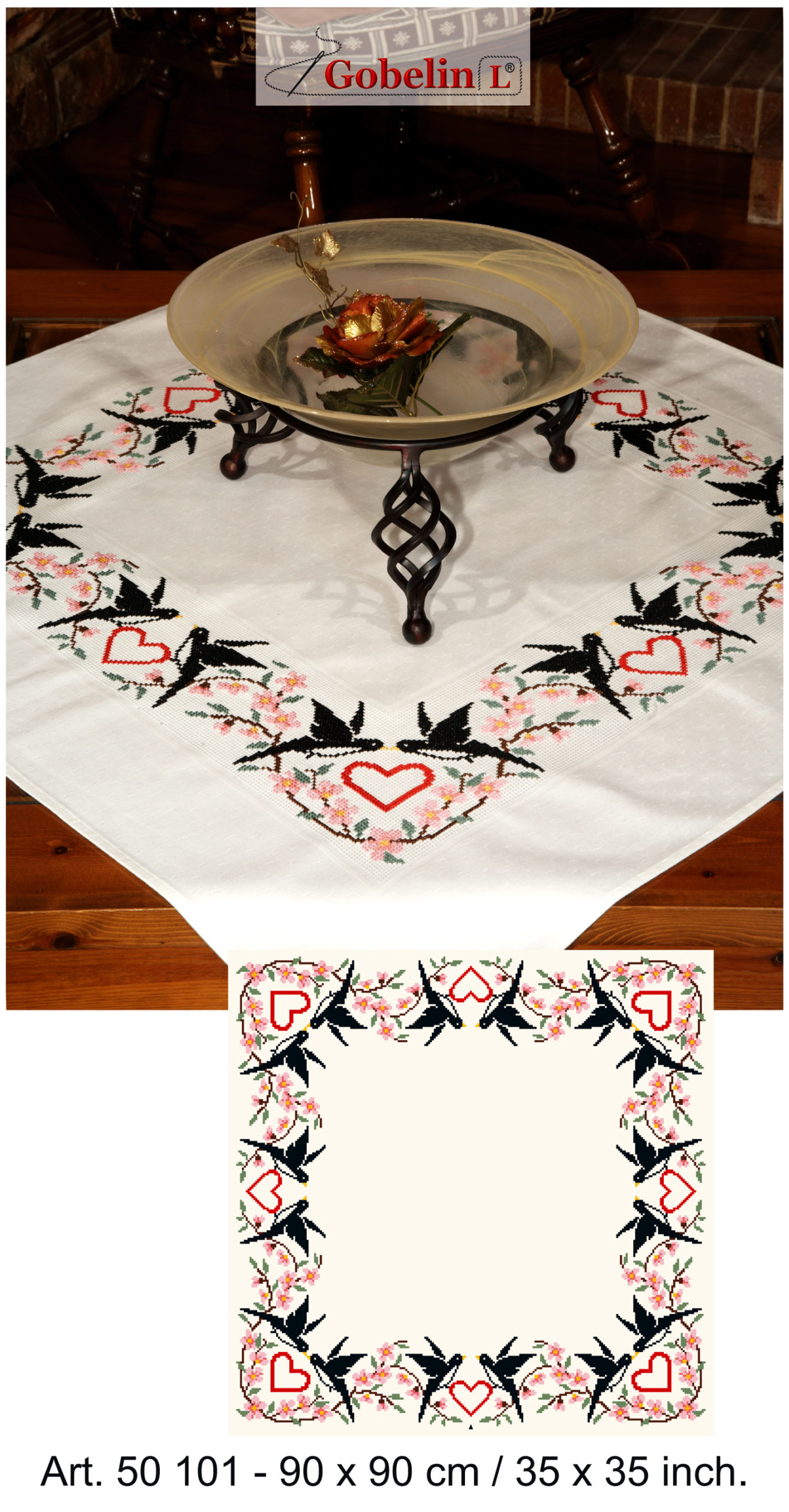 50-101 skaliert Κέντημα Gobelin Κίτ 0.90 * 0.90 - Bild 1