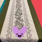 Μετρητό κέντημα τραβέρσα σε διάσταση 0.40 * 1.65μ