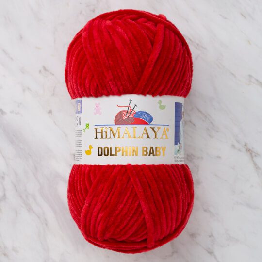 Red-80352 Himalaya Dolphin Baby Chenille Yarn, Red - 80352 - Εικόνα 1