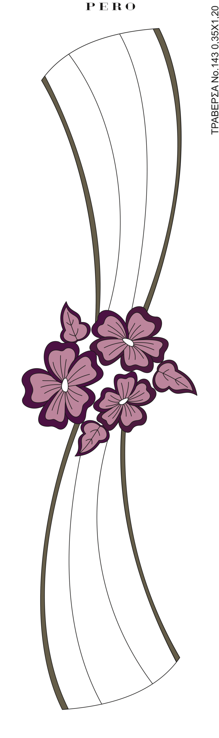 143TRABERSA-foto Κέντημα Pero τραβέρσα 0.35 * 1.20 m - Εικόνα 1