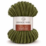 Velvet - Olive Green type. Marshmallow