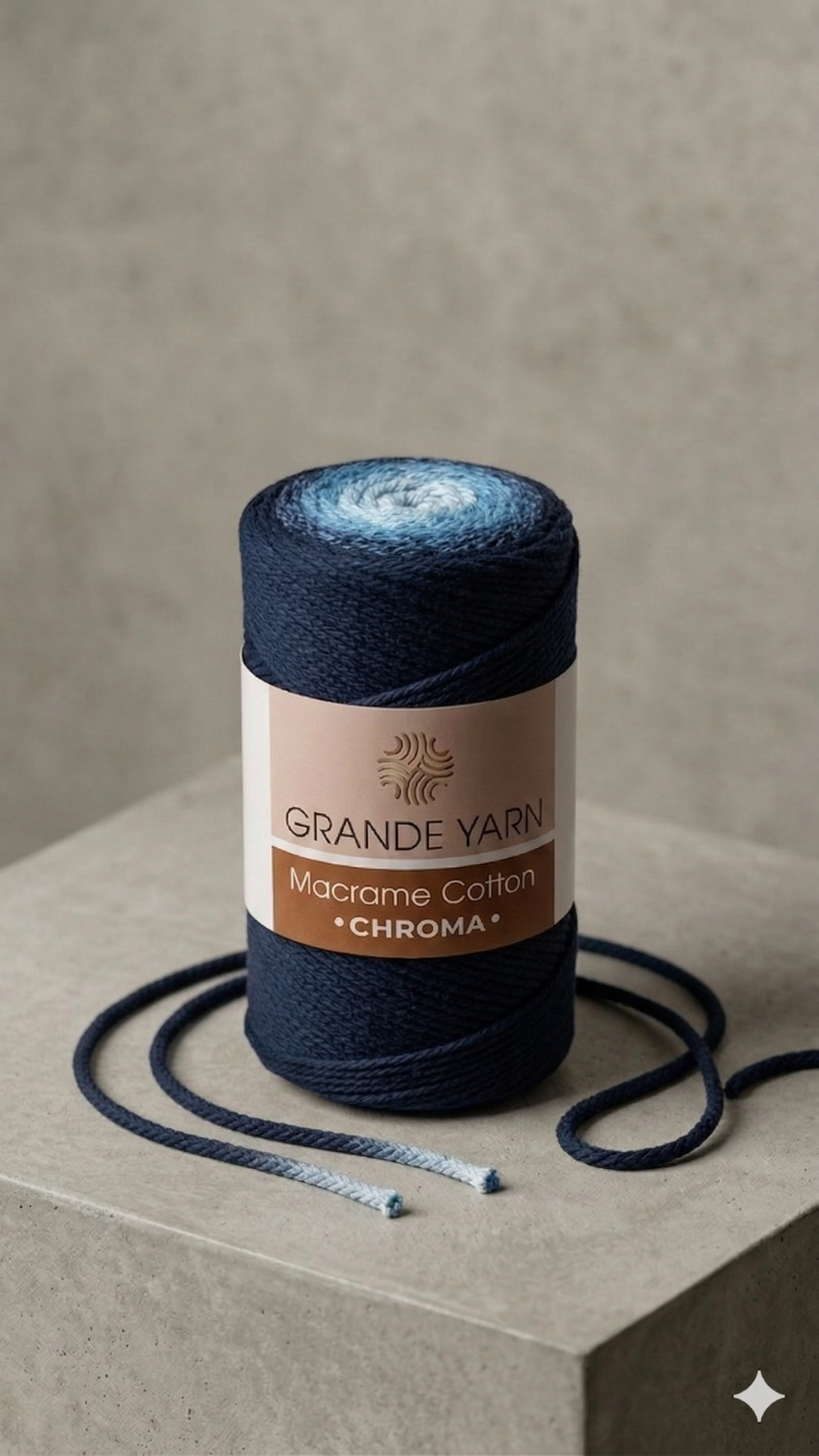 Gemini_Generated_Image_2eiotg2eiotg2eio Macrame Cotton Chroma - Dark Blue/Light Blue with multicolors - Image 1