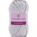 Cord Puff - Light Grey