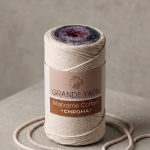 Macrame Cotton Chroma - Ecru/Beige with multicolors