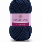 Cord Puff - Navy Blue