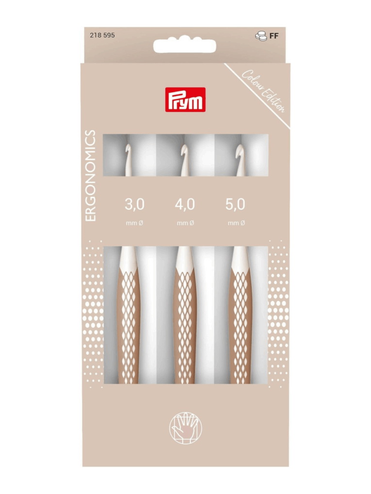 prymergonomicssetbeige Prym – Ergonomics Crochet hook 16cm (set) - Εικόνα 1